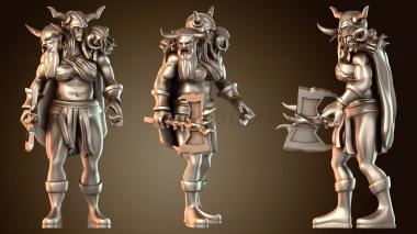 3D модель Ледяной гигант Вечный и Топор Грозный (STL)