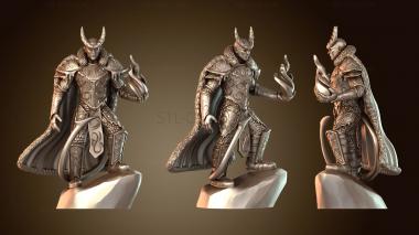 3D модель Ледяной Тифлинг Паладин Пламенеющий (STL)