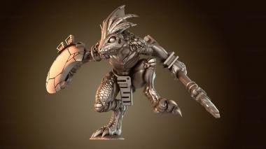 3D модель Копейщик-геккон (STL)