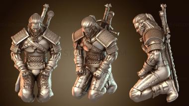 3D модель Геральт медитирует (STL)