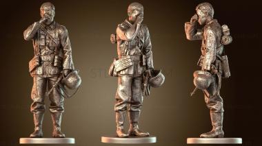 3D модель Немецкий солдат мрачно плачет (STL)