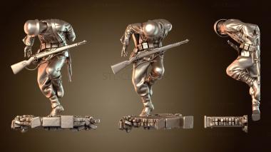 3D модель Немецкий солдат убит в крови (STL)