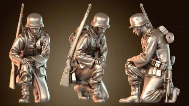 3D модель Немецкий солдат убит иссох (STL)