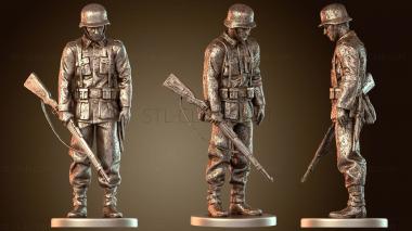 3D модель Немецкий солдат молится (STL)