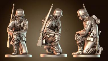 3D модель Немецкий солдат тихо молится (STL)