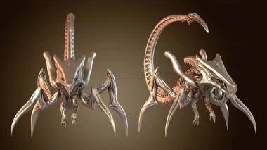 3D модель Гигерианский паукообразный гибридный воин Альфа (STL)