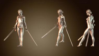 3D модель Девушка один (STL)