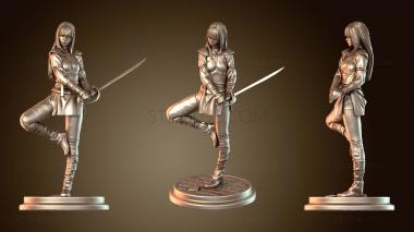 3D модель Девушка с мечом (STL)