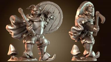 3D модель Топор и щит гнома-воина (STL)