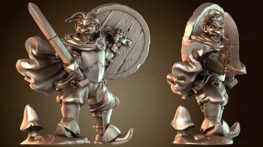 3D модель Меч и щит Гном-Боец Tech (STL)