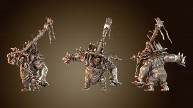 3D модель Пещеры гоблинов, бросающие троллей, сражающихся с огромными (STL)