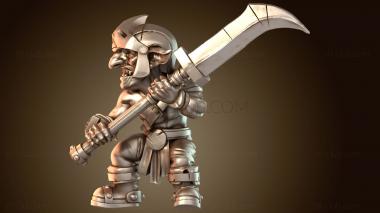 3D модель Гоблинская глефа с лезвиями (STL)