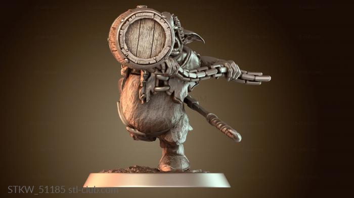 Military Гоблин-монах падающая бочка