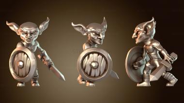3D модель Гоблинский меч и щит (STL)