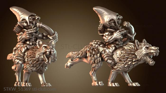 Гоблины-наездники на волках с луками.