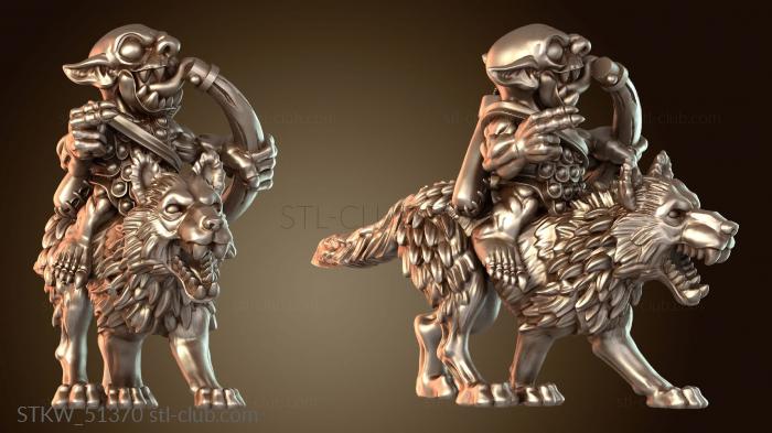 Гоблины-наездники на волках с луками. Лук готов.