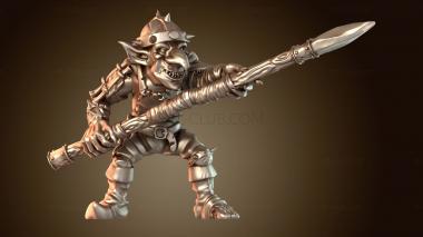 3D модель Гоблины Гоблин-стражник с копьем (STL)