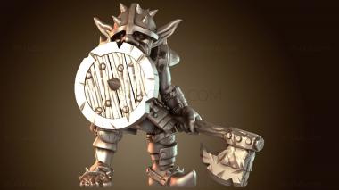 3D модель Гоблины Гоблин-рыцарь с топором (STL)