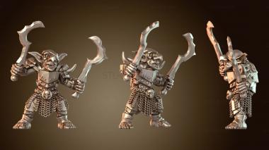 3D модель Гоблины Гоблин с двумя мечами (STL)