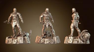 3D модель Бог Войны Кратос Атрей Бронированный (STL)