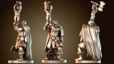 3D модель Голиаф-варвар с топором полурослика (STL)