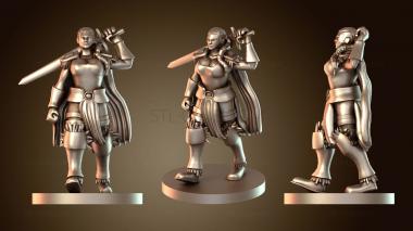 3D модель Голиаф-женщина с большим мечом (STL)