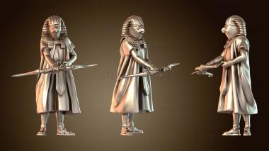 3D модель Гор — египетский бог с луком (STL)