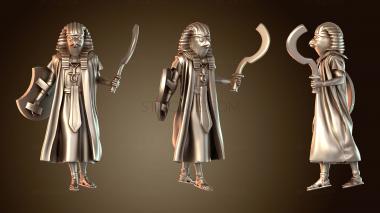 3D модель Гор — египетский бог с мечом и щитом (STL)