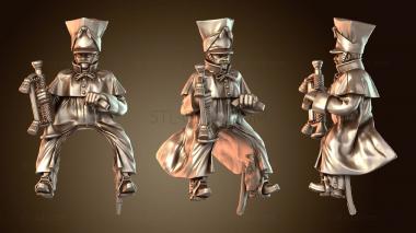 3D модель Великое герцогство Варшавская кавалерия Уланы в плащах Улан Мантель Впосе Труба Доблестный (STL)