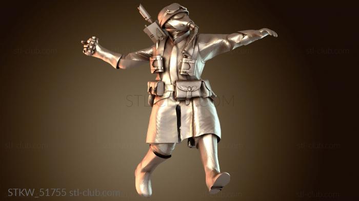 Military Гранатометчики Охраняют Движущихся Метательных Ловких