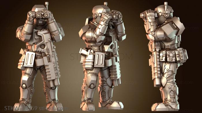 Military Командир гренадеров с биноклем Multi Shell