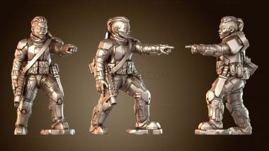 3D модель Командир гренадеров с многозарядной винтовкой-переноской (STL)