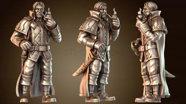3D модель Седогривый Человек Курение (STL)