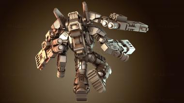 3D модель Командир космического десанта Гуэ Веса, фьюжн-бластеры (STL)