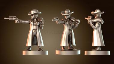 3D модель Стрелки-человеки с двумя пистолетами (STL)