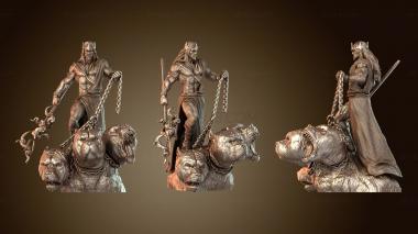 3D модель Аид, бог подземного мира, с Цербером (STL)