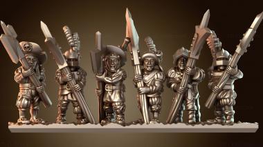 3D модель Алебардисты Мини-крысы Отряд Б (STL)