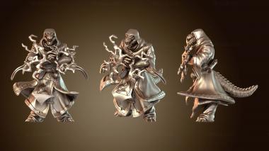 3D модель Полудракон-волшебник, заклинатель молний (STL)