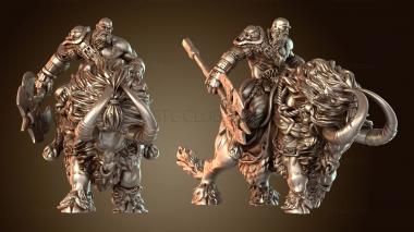 3D модель Полугигантский всадник-варвар (STL)