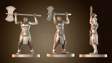 3D модель Полуорк-варвар в ярости (STL)