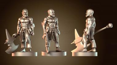 3D модель Свирепый полурослик-варвар (STL)