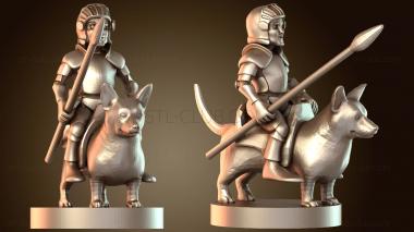 3D модель Кавалер-полурослик с корги (STL)