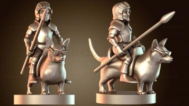 3D модель Кавалер-полурослик с корги и солнцезащитными очками (STL)
