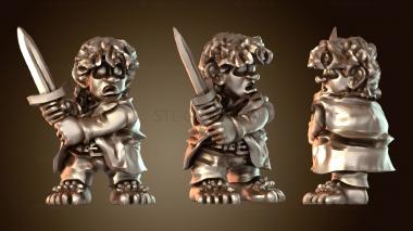 3D модель Полурослик-мечник (STL)