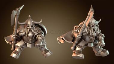 3D модель Тяжёлые гномы Гном-щитоносец (STL)