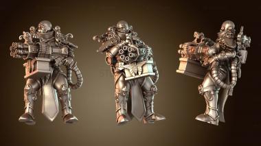 3D модель Тяжелый пулеметчик-мародер (STL)
