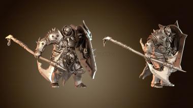 3D модель Тяжёлые солдатские часы с алебардой (STL)