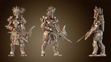 3D модель Охотник в доспехах наследия Занд Воин (STL)