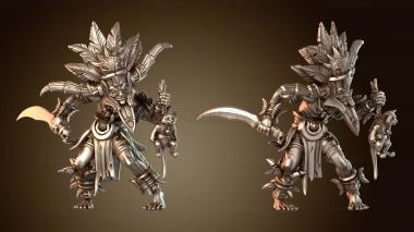 3D модель Герой-знахарь, кот-фамильяр (STL)