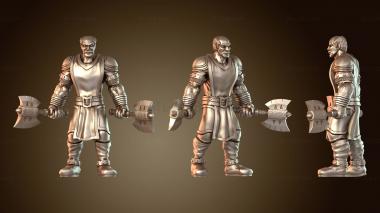 3D модель Хозяин пса стоит бдительно стоя (STL)